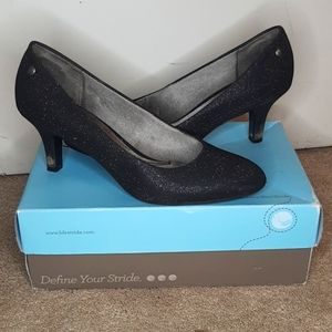 Dark blue sparkly heels (size 9)